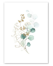 Load image into Gallery viewer, Eucalyptus leaves wall art ink printed on canvas in 17 different sizes