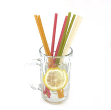 Load image into Gallery viewer, Biodegradable and edible rice flour straws | mixed colour | pack of 50