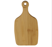 Load image into Gallery viewer, classic and simply shaped bamboo chopping board for your kitchen and for serving