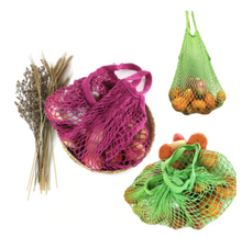 Load image into Gallery viewer, Reusable mesh string cotton bag | 18 different colours