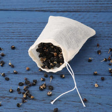 Load image into Gallery viewer, 20 empty reusable cotton tea bags in 2 different sizes