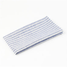 Load image into Gallery viewer, Blue folded sustainable handmade linen napkin and gift for your home and kitchen