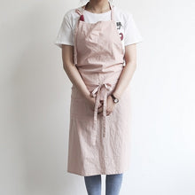 Load image into Gallery viewer, Baby pink sustainable linen and cotton apron