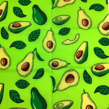 Load image into Gallery viewer, Reusable beeswax food wrap with an avocado theme