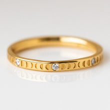 Load image into Gallery viewer, Fine silver ring with zircon gemstone or heart or star | 10 different designs