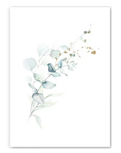 Load image into Gallery viewer, Eucalyptus leaves wall art ink printed on canvas in 17 different sizes
