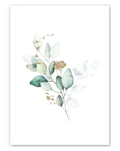 Load image into Gallery viewer, Eucalyptus leaves wall art ink printed on canvas in 17 different sizes

