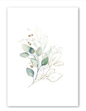 Load image into Gallery viewer, Eucalyptus leaves wall art ink printed on canvas in 17 different sizes
