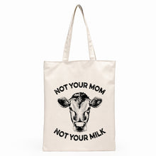 Load image into Gallery viewer, Vegan themed linen tote bag | 12 different designs
